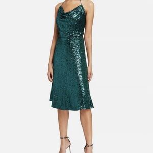 Dress the Population Emerald Green Sequin Dress NWT!! MSRP:$258